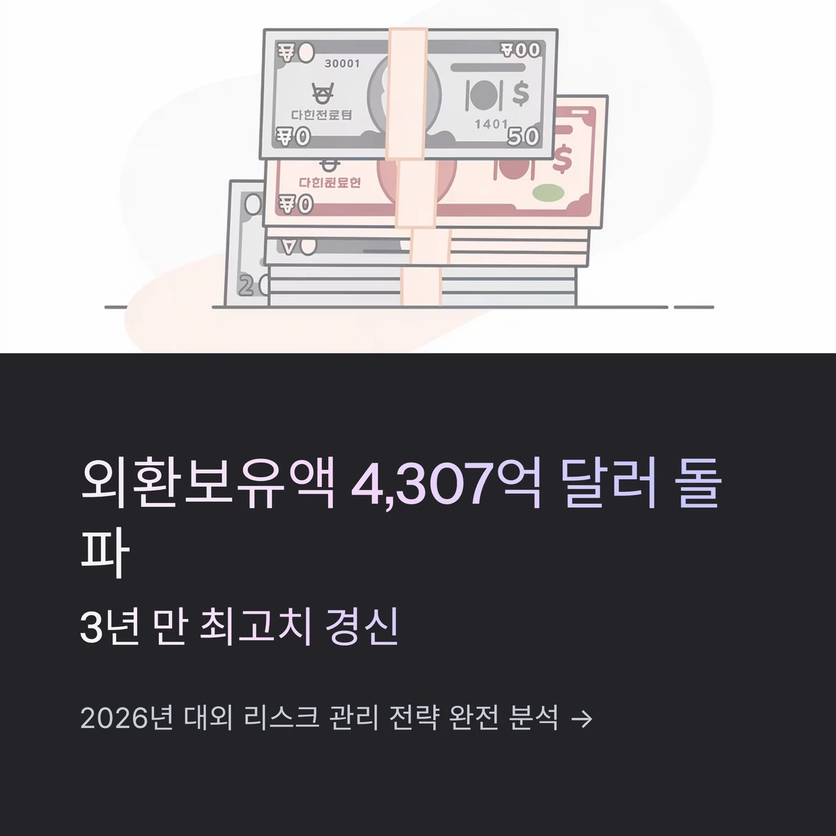 외환보유액 4,307억달러 돌파