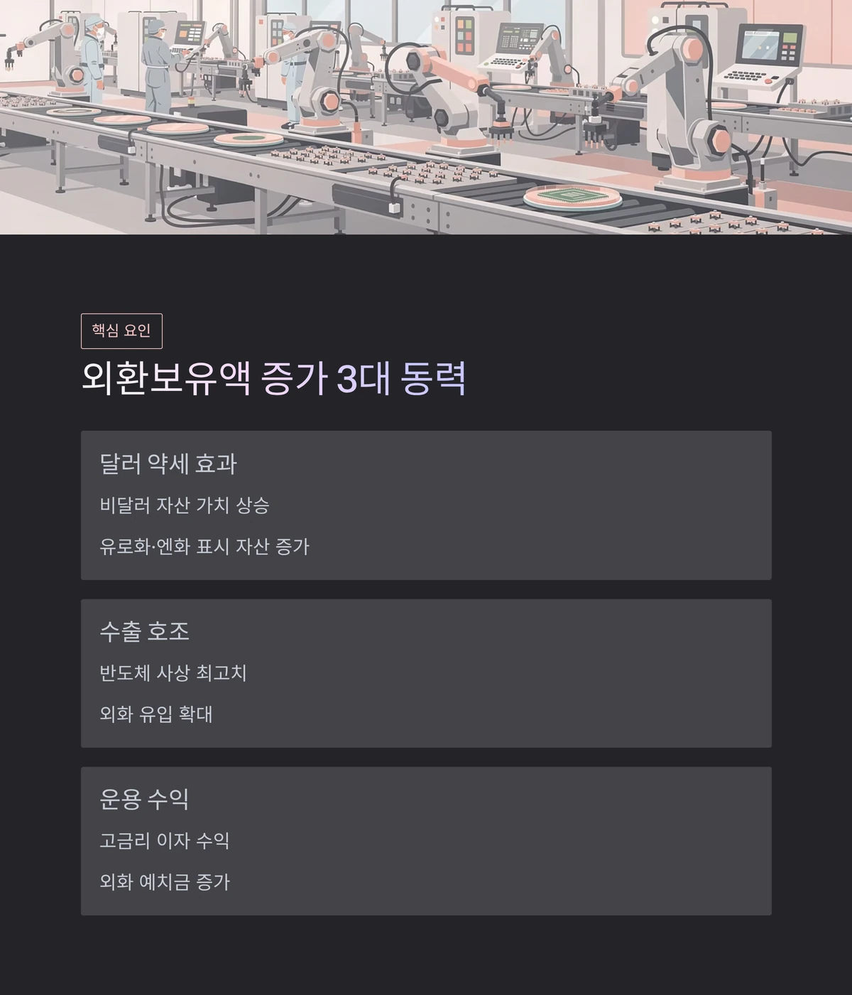 외환보유액 증가 3대 동력