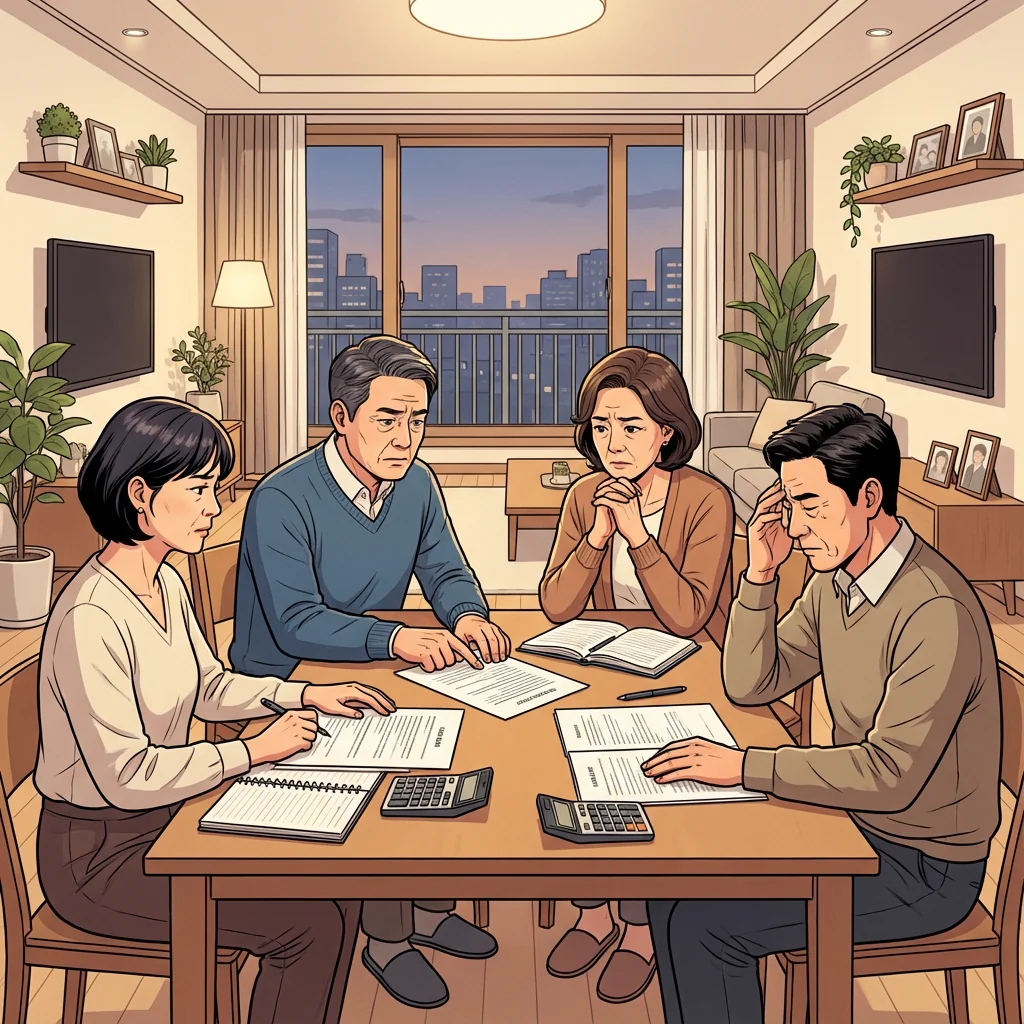 형제간 상속 분쟁 장면