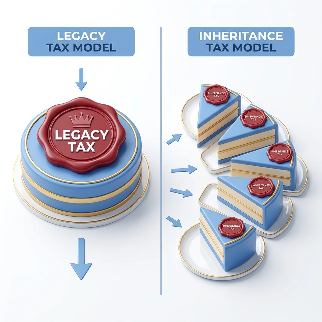 하나의 큰 케이크와 여러 조각으로 나뉘어 각자 앞에 놓인 작은 케이크 조각 비교 인포그래픽